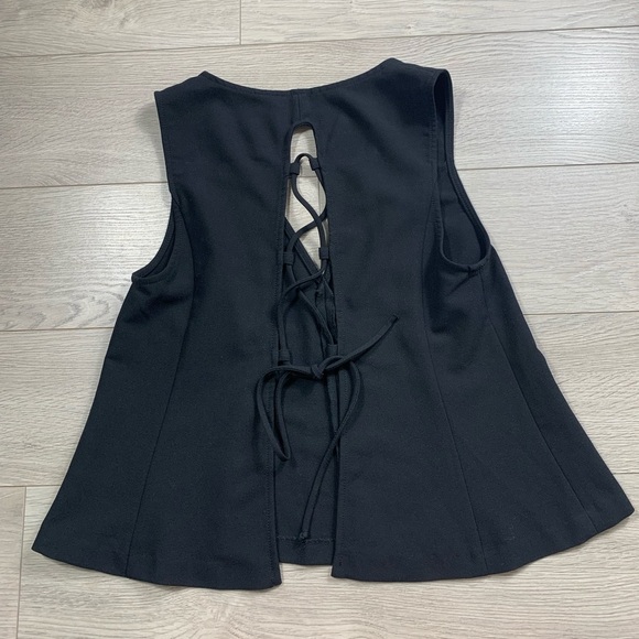 Free People Black Andrea Tie Back Top - Picture 4 of 8